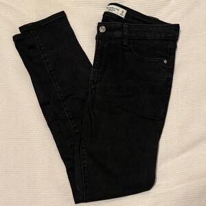 Abercrombie & Fitch Women's Black Super Skinny Mid Rise Jeans